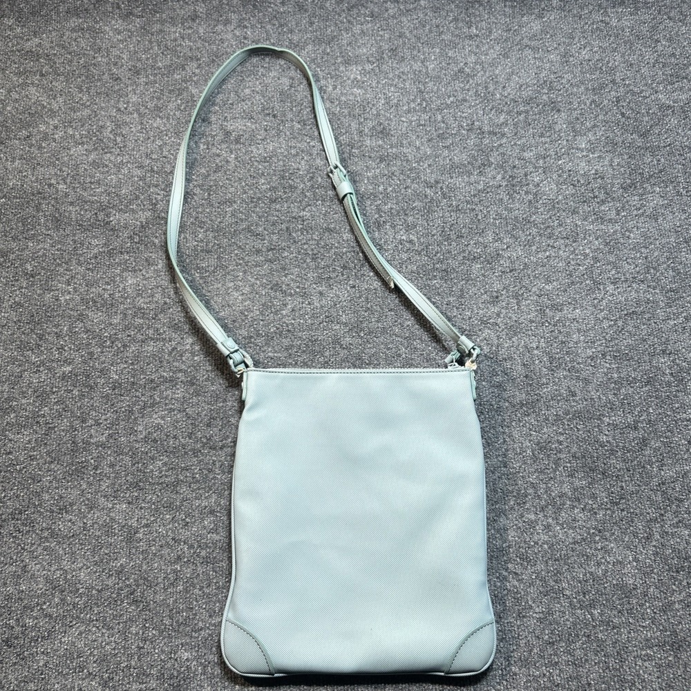 Lacoste Womens Crossbody Bag Light Blue Gray With Strap Purse - Picture 11 of 14